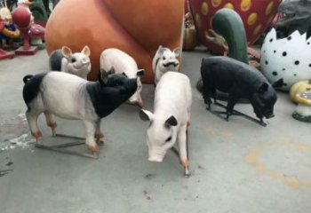 公園野豬雕塑，美陳動物雕塑，仿真工藝