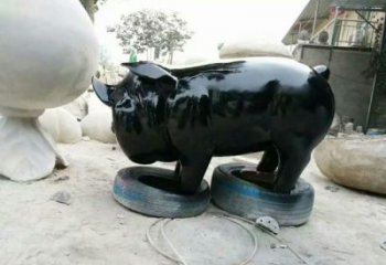 廣場野豬雕塑，戶外動物雕塑，烤漆工藝制造