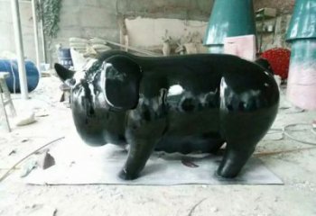 廣場野豬雕塑，卡通動物雕塑，抽象效果