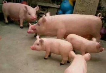 戶外野豬雕塑，動物仿真雕塑，彩繪主題