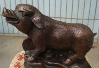 庭院野豬雕塑，軟裝動物雕塑，仿真形式