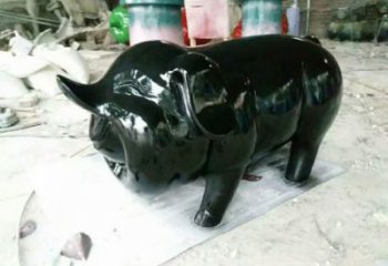 園林野豬雕塑，噴漆動物雕塑，仿真形式