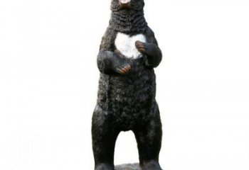 售樓部黑熊雕塑廠家，公園動物雕塑，彩繪題材