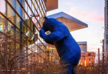 大型黑熊雕塑 步行街宣傳雕塑 仿真擺件