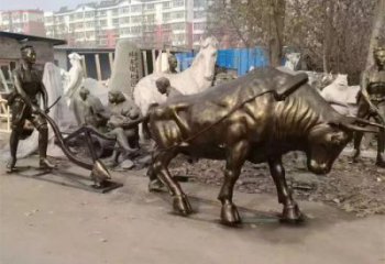 戶外老牛雕塑，動物美陳雕塑，仿真工藝