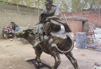 景區老牛雕塑，仿古動物雕塑，鐵藝材質