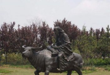 庭院老牛雕塑，仿真動物雕塑，美陳形式