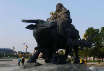 園林老牛雕塑，噴漆牛離地塑，仿真動物形式