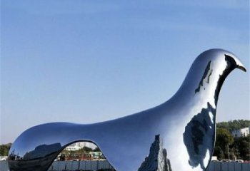 抽象鴿子雕塑，拉絲鳥類雕塑，抽象效果