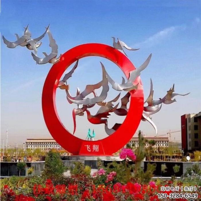 公園鴿子雕塑，彩繪動物雕塑，烤漆工藝