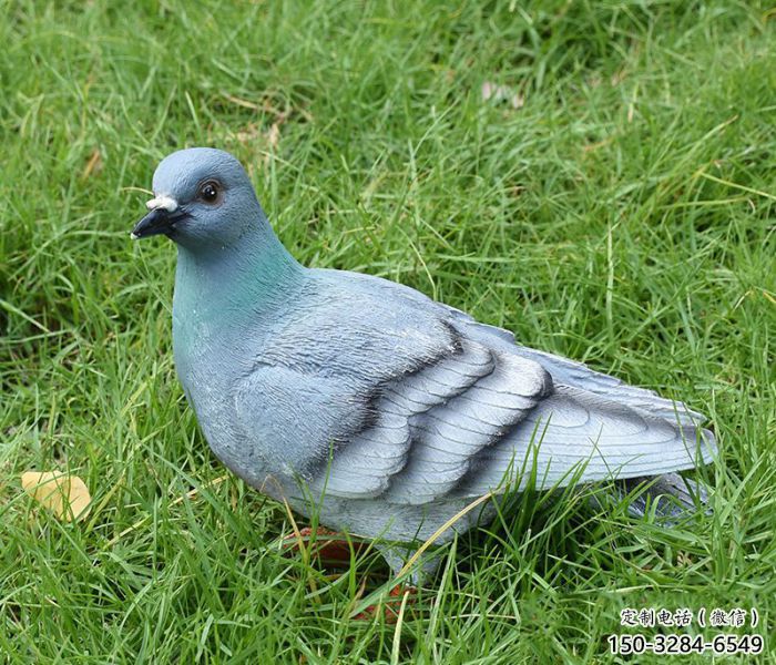 街道鴿子雕塑，戶外鳥類雕塑，彩繪效果