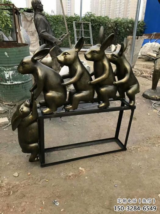 廣場老鼠雕塑，卡通動物雕塑，抽象效果