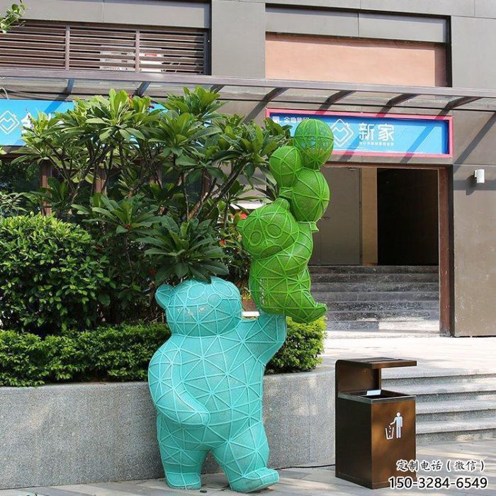 大型狗熊雕塑，戶外仿真雕塑，烤漆工藝
