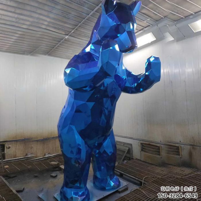 公園狗熊雕塑，彩繪動物雕塑，仿古擺件