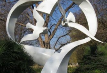 售樓部鴿子雕塑，仿真鳥類雕塑，彩繪題材