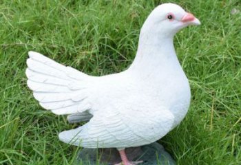 園林鴿子雕塑，噴漆仿真雕塑，彩繪形式