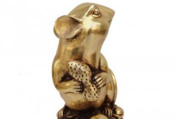 步行街老鼠雕塑，玻璃鋼動物雕塑，仿銅方式