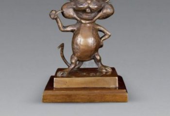 公園老鼠雕塑 動物仿真雕塑，鑄銅工藝