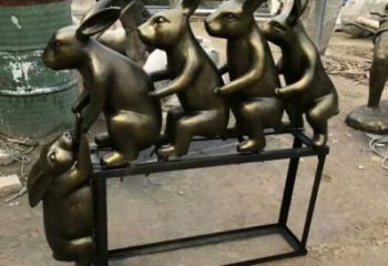 廣場老鼠雕塑，卡通動物雕塑，抽象效果