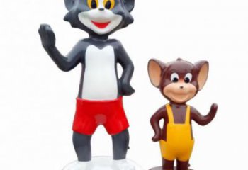 街道老鼠雕塑，鑄銅卡通雕塑，古銅效果