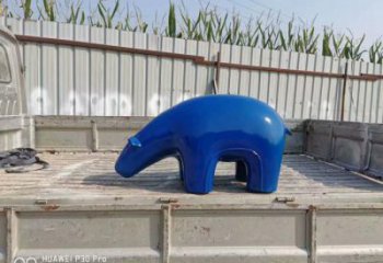 廣場狗熊雕塑，卡通動物雕塑，抽象效果