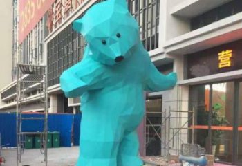 戶外狗熊雕塑，切面動物雕塑，卡通主題