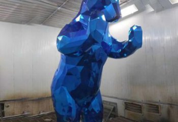 公園狗熊雕塑，彩繪動物雕塑，仿古擺件