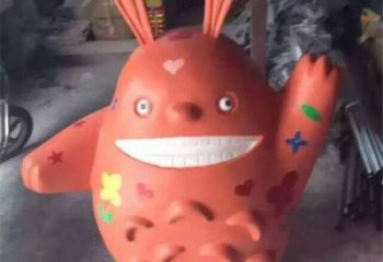 公園龍貓雕塑，烤漆卡通雕塑，動漫工藝