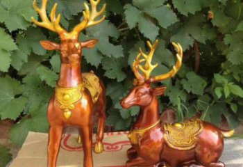 戶外馴鹿雕塑，公園廣場(chǎng)雕塑，仿真工藝制造