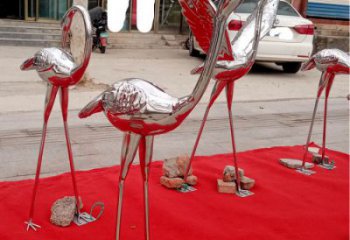 城市白鶴雕塑廠家 風景區彩繪雕塑 抽象擺件