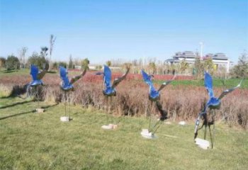 廣場白鶴雕塑廠家 公園仿真雕塑 抽象擺件