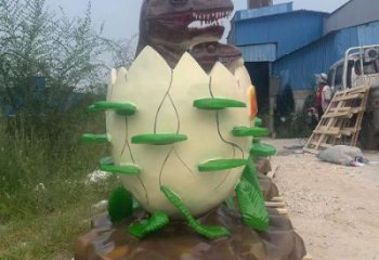 酒店恐龍蛋雕塑廠家 庭院仿真雕塑 彩繪小品