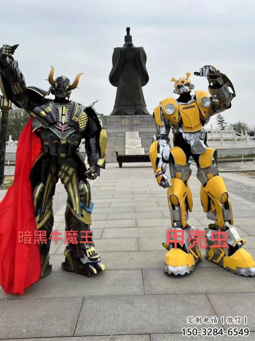 動漫牛魔王機(jī)器人雕塑