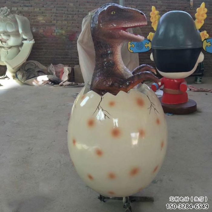 店門口恐龍蛋雕塑