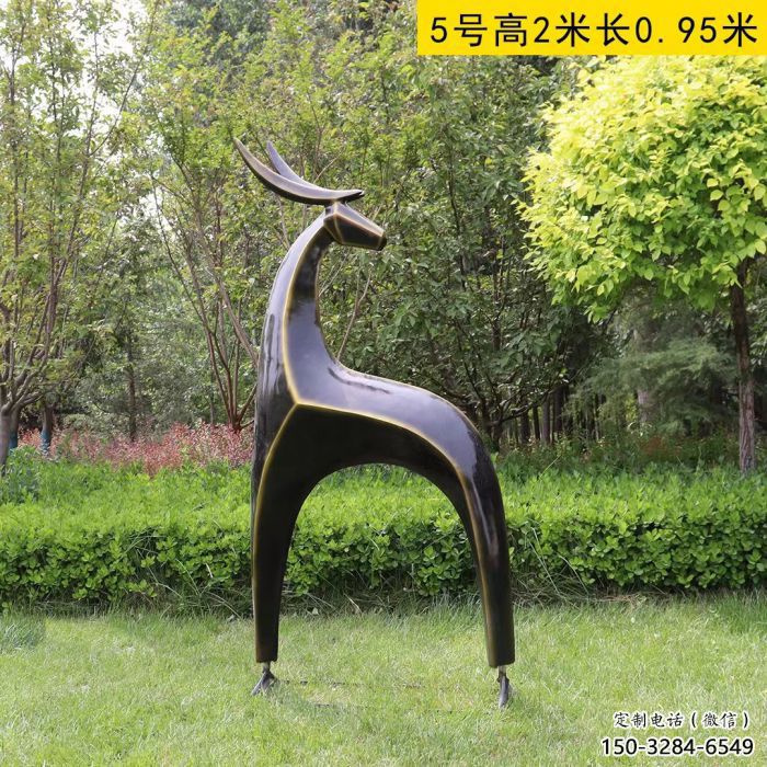 商場小鹿雕塑供求，村標概念，抽象小鹿雕塑制作