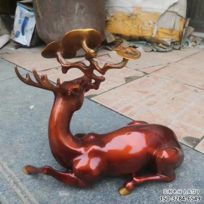 景區馴鹿雕塑，公園動物雕塑，仿真動物擺件