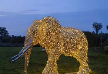 商場大象雕塑常用，公園小品，房地產鏤空大象雕塑生產商