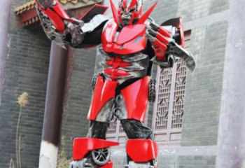 機甲紅蜘蛛。迪諾雕塑