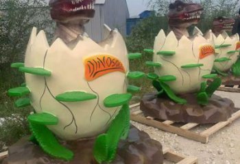 商業街恐龍蛋雕塑