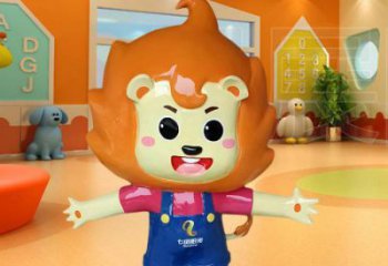 彩繪獅子雕塑，商場卡通美陳雕塑，動漫藝術效果