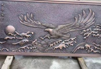 定安老鷹浮雕訂做，景區(qū)雕塑，鍛銅動物浮雕定價(jià)