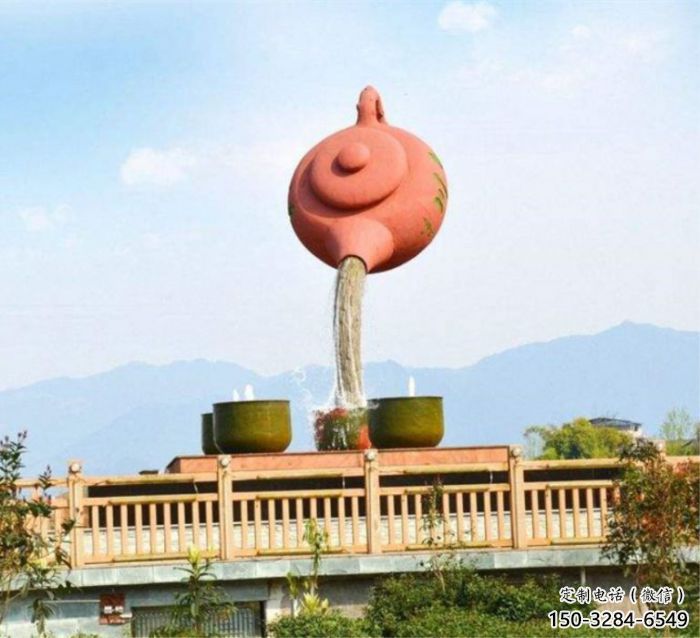 常州公園天壺雕塑工廠，不銹鋼材質，圓雕形式