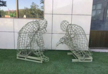 荊門鏤空下棋雕塑供需，廣場雕塑，鐵藝民俗人物雕塑選用