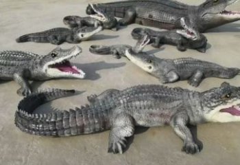 黃岡園林鱷魚雕塑