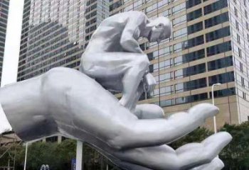 衡陽沉思者雕塑，景觀雕塑，手托人物雕塑廠家提供