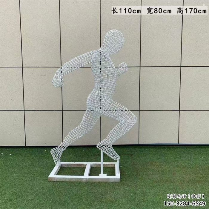 贛州鏤空運動員雕塑訂做，城市雕塑，鐵藝體育人物雕塑廠