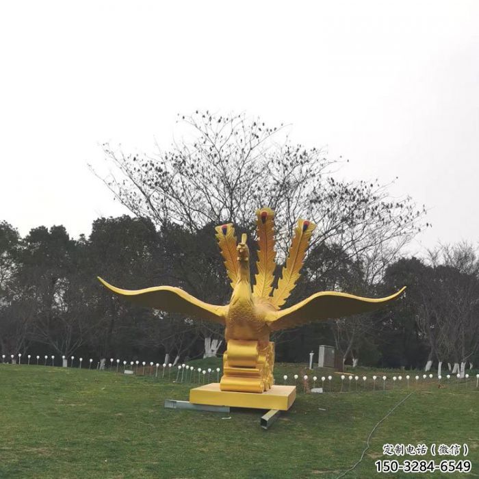 安義鳳凰雕塑選用，美陳雕塑，鑄銅鳳凰雕塑工藝廠家