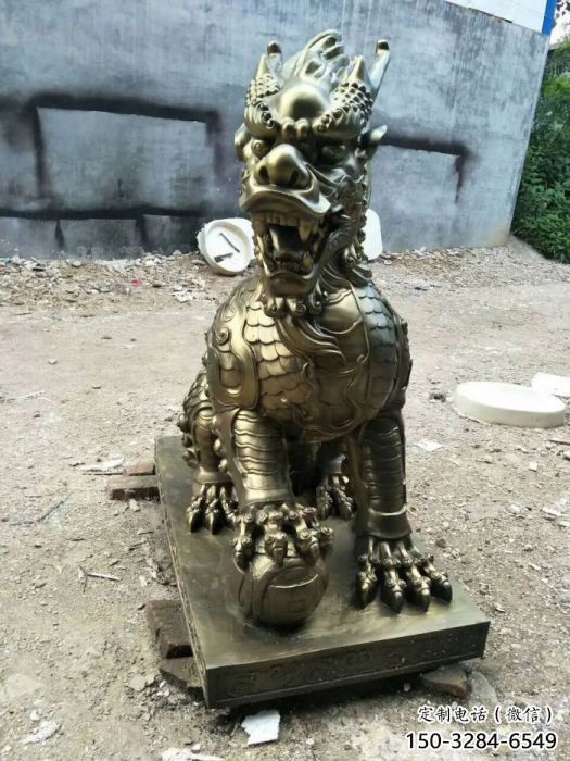 和平校園麒麟雕塑，拉絲海洋雕塑，卡通主題