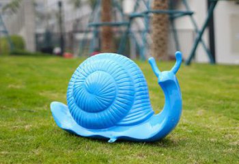 西湖彩繪蝸牛雕塑廠家，園林動物小品，玻璃鋼蝸牛雕塑生產(chǎn)