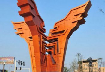 大連城市精神堡壘雕塑，抽象建筑元素，廣場(chǎng)景觀雕塑小品